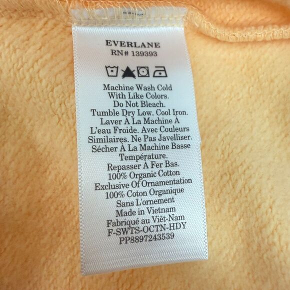 EVERLANE The Track Organic Cotton Hoodie Sweatshirt XS Relaxed Apricot NEW B51 - Picture 5 of 6